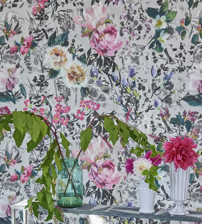 Majolica Wallpaper - Slate - PDG1028/02 - Designers Guild - Premier Wallcovering