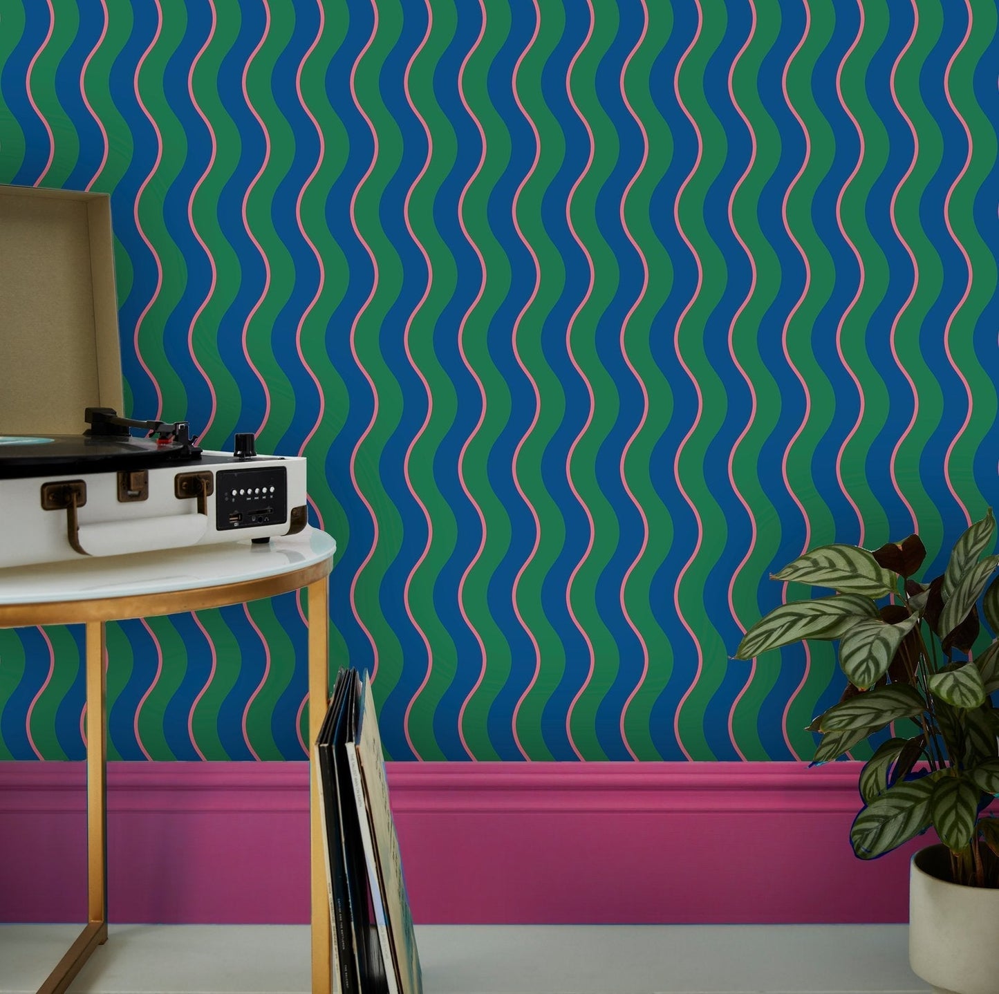 Making Waves Wallpaper - Neon Nights - Envy - 122372 - Premier Wallcovering
