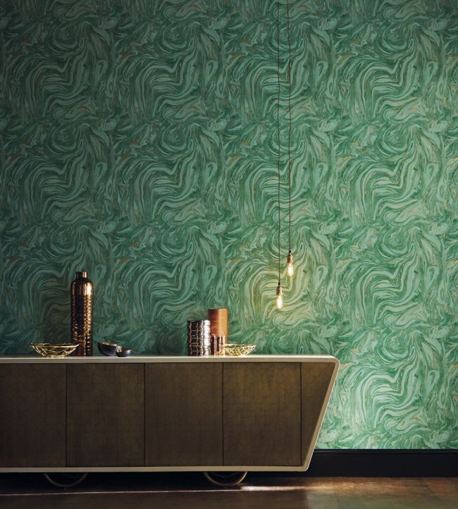 Makrana Wallpaper - Emerald - HMOW110918 - Harlequin - Premier Wallcovering