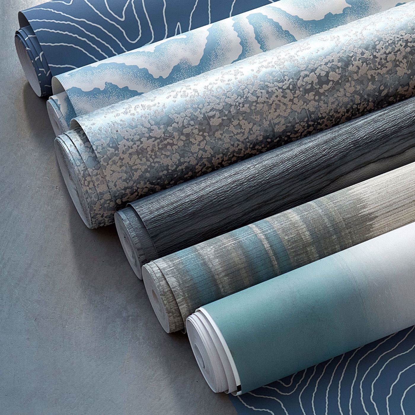 Malachite Wallpaper - Sky - HRWO113077 - Harlequin - Premier Wallcovering