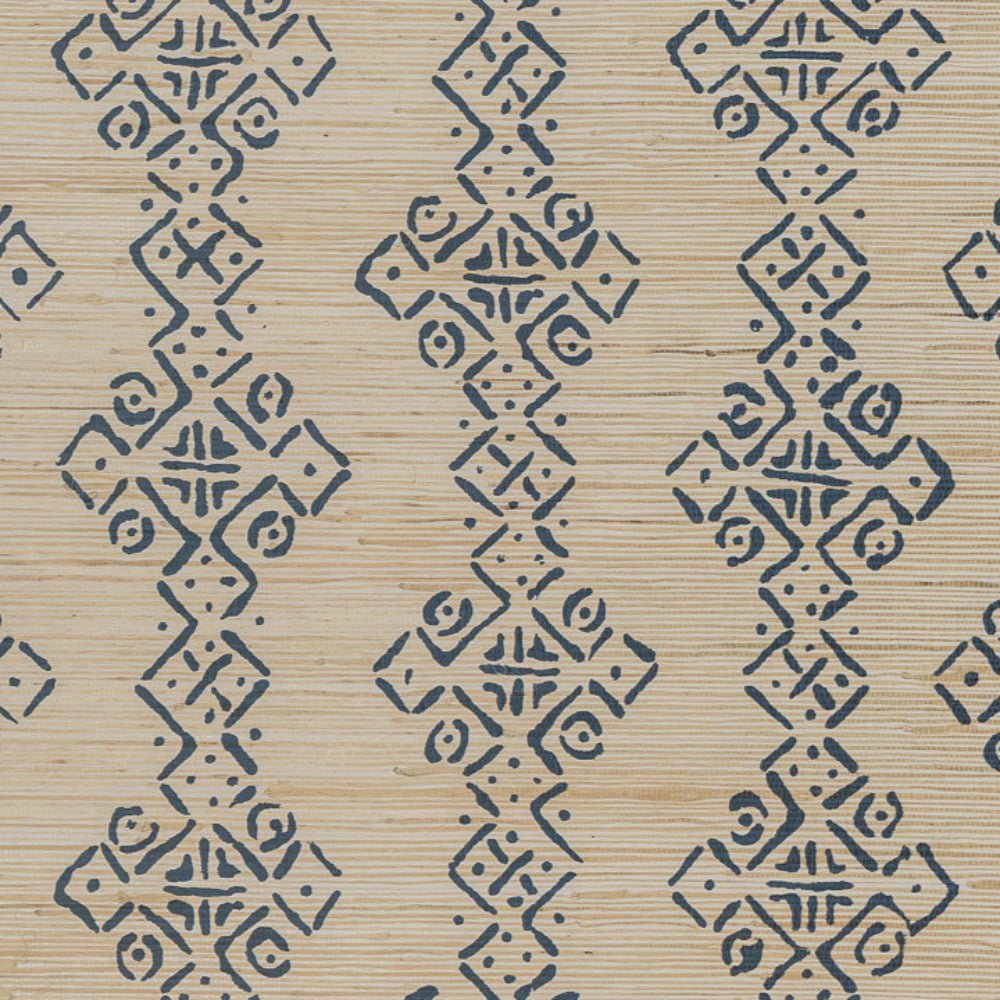 Mali Grasscloth Wallpaper - Indigo - Blithfield - 691-02 - Premier Wallcovering