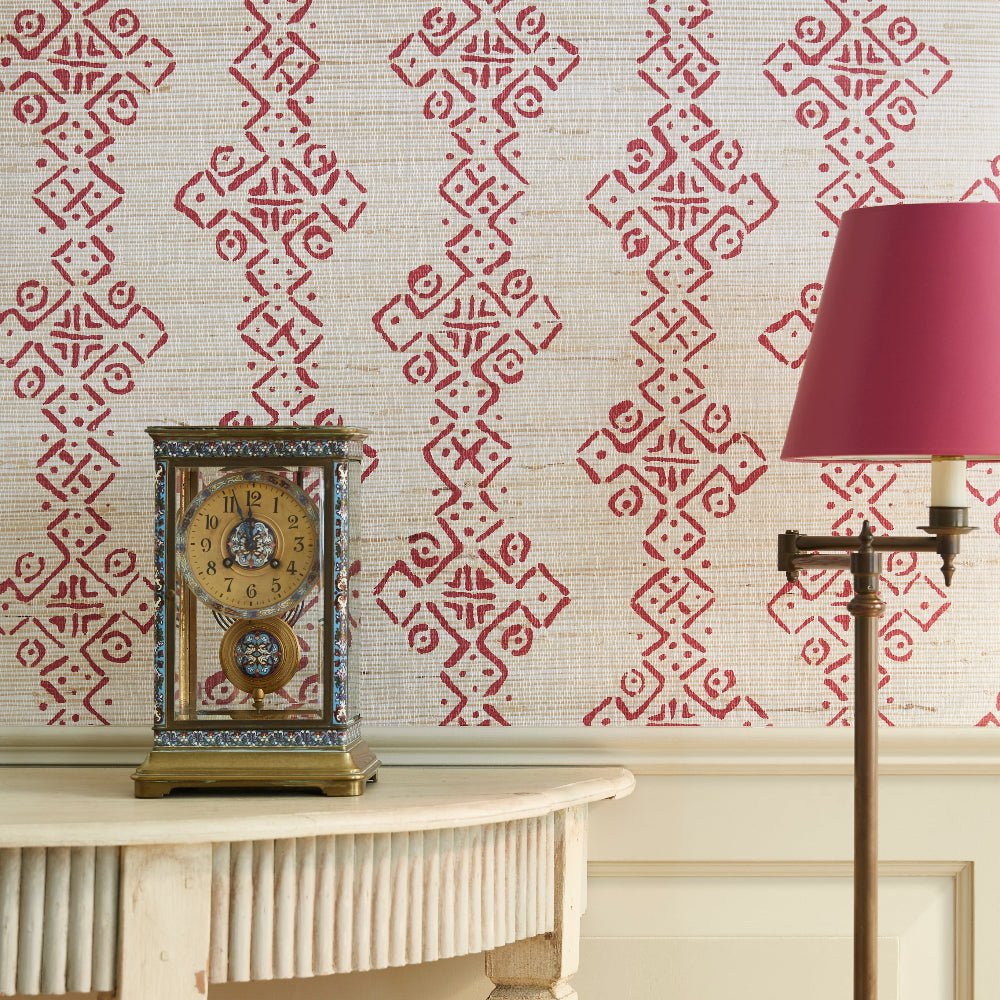 Mali Grasscloth Wallpaper - Ruby - Blithfield - 691-01 - Premier Wallcovering