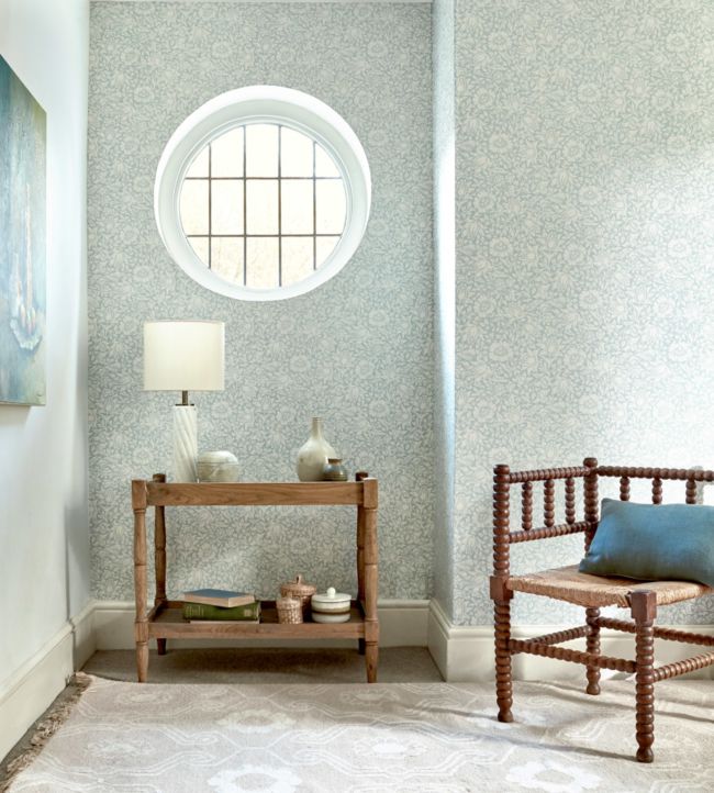 Mallow Wallpaper - Chalk Duck Egg - 216679 - Morris & Co - Premier Wallcovering