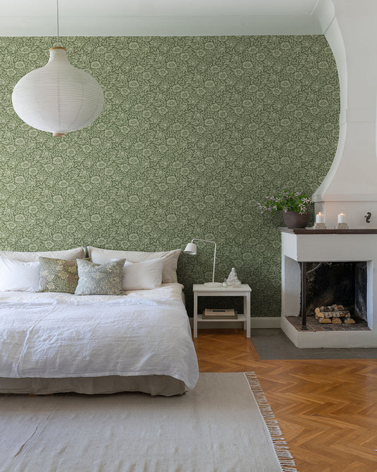 Mallow Wallpaper - Green - Midbec - 82042 - Premier Wallcovering
