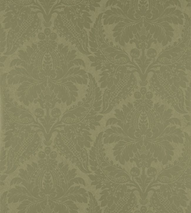 Malmaison Damask Wallpaper - Old Gold - ZCON311996 - Zoffany - Premier Wallcovering