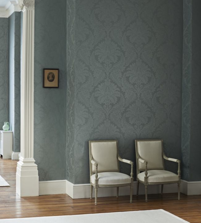 Malmaison Damask Wallpaper - Champagne - ZCON311995 - Zoffany - Premier Wallcovering