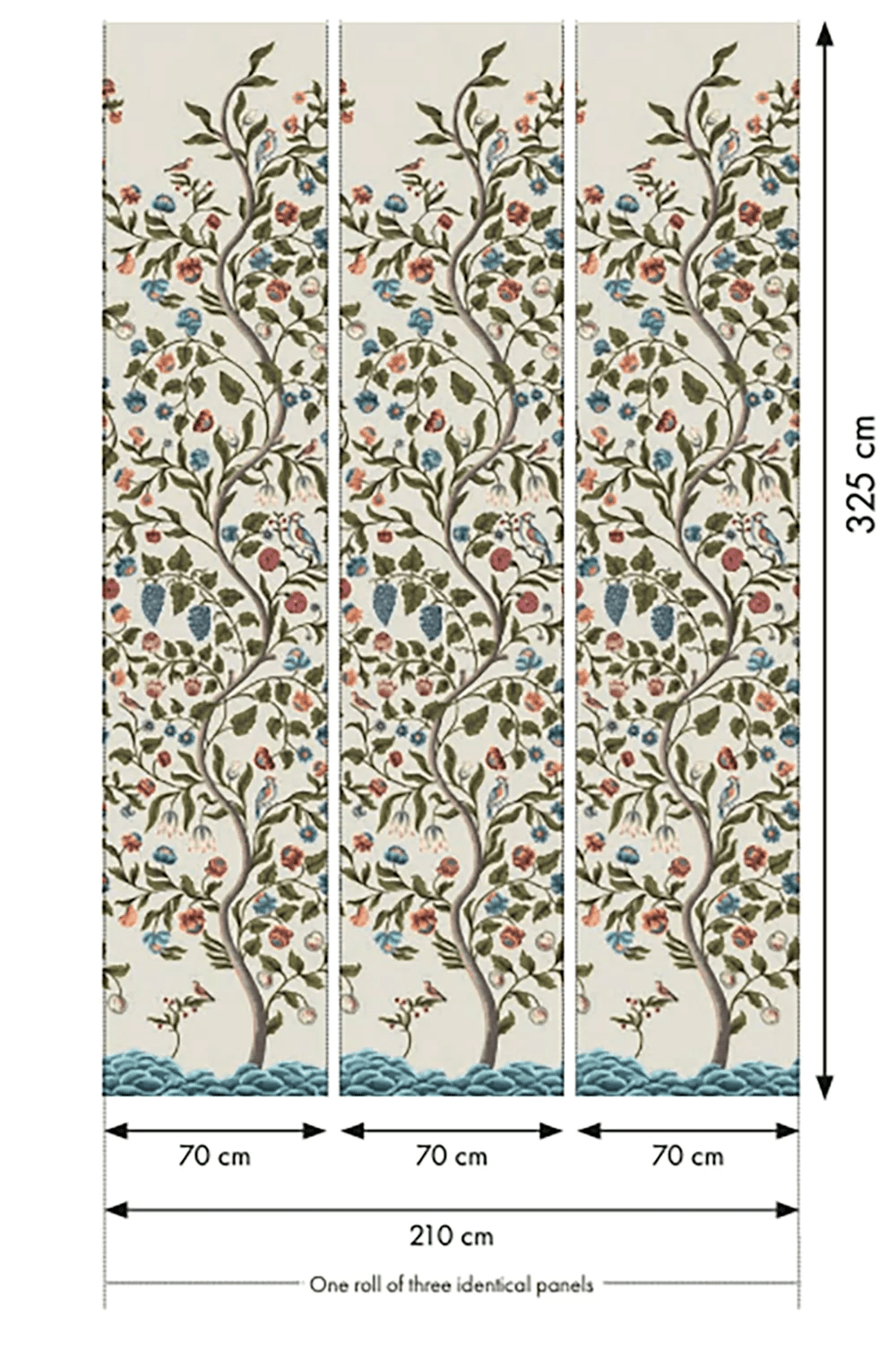 Mandalay Wallpaper Mural - Ceviche - Little Greene - 0260MDCEVIC - Premier Wallcovering