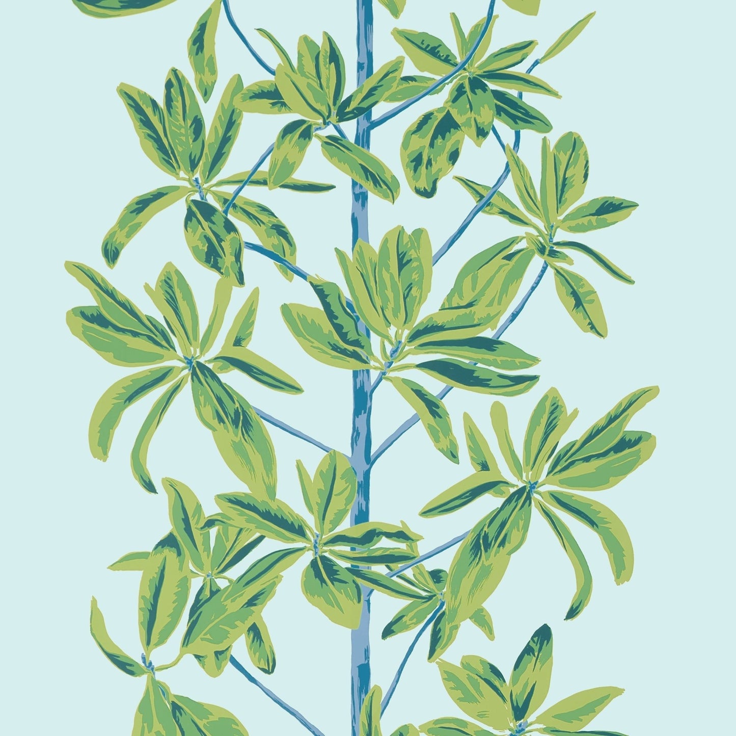 Mangrove Tree Wallpaper - Turquoise - Thibaut - T45033 - Premier Wallcovering