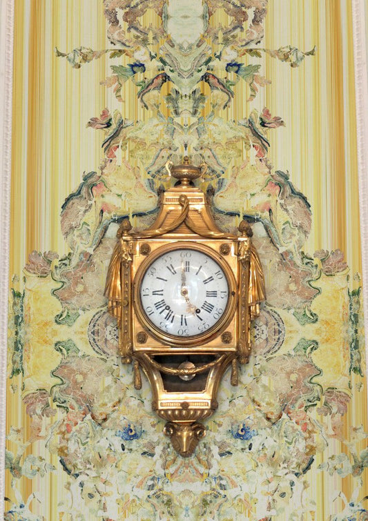 Marble Damask Wallpaper Panels - Yellow - Timorous Beasties - ROR/MDAM/MICA/01 - Premier Wallcovering