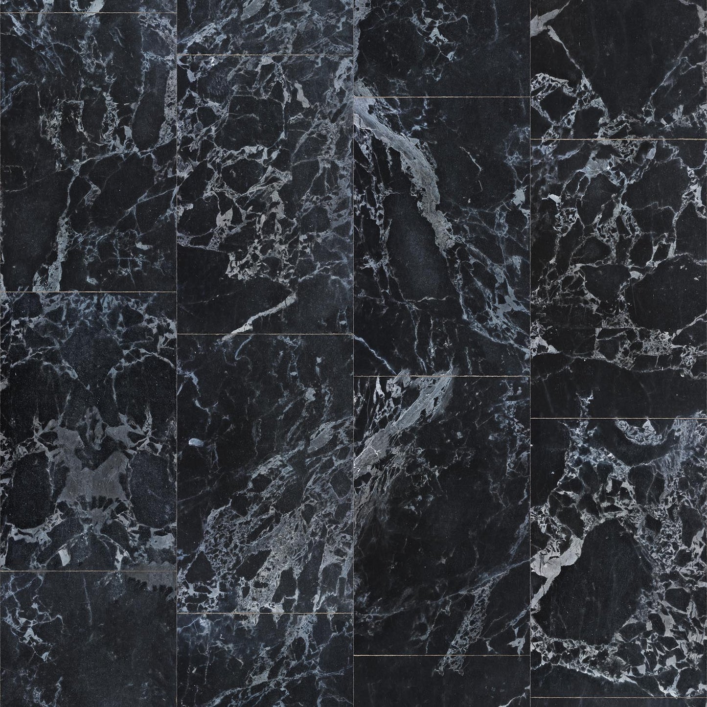 Marble Tiles Wallpaper - Black - NLXL - PHM - 51 - Premier Wallcovering