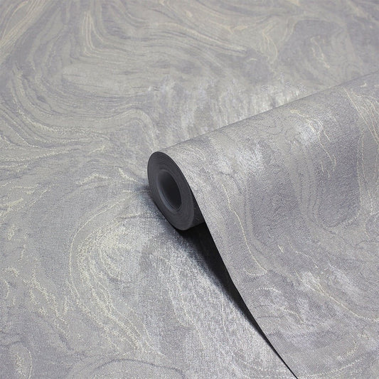 Marble Vinyl Wallpaper - Grey - Furn - MARBLE/WP1/GRY - Premier Wallcovering