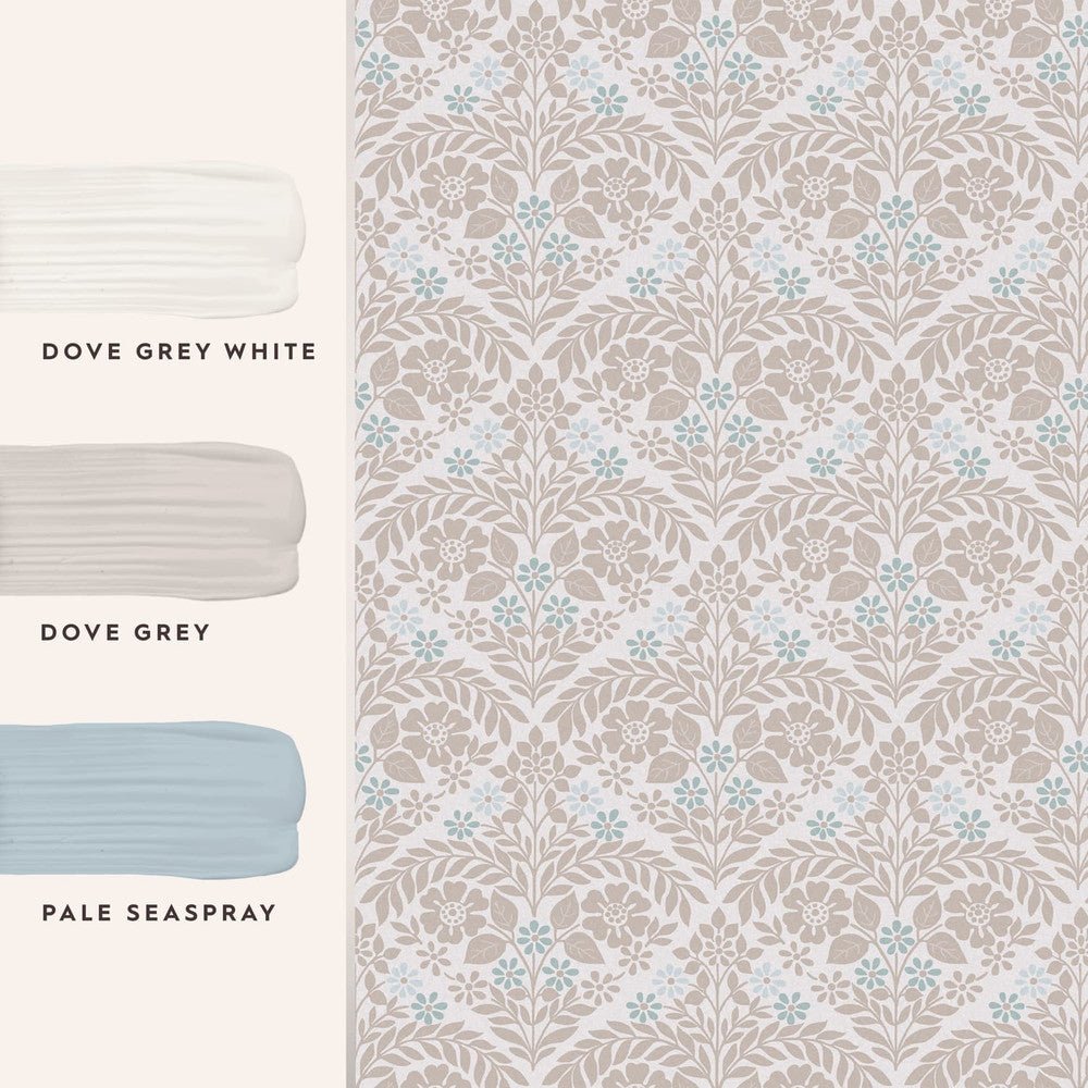 Margam Wallpaper - Dove Grey - Laura Ashley - 118490 - Premier Wallcovering