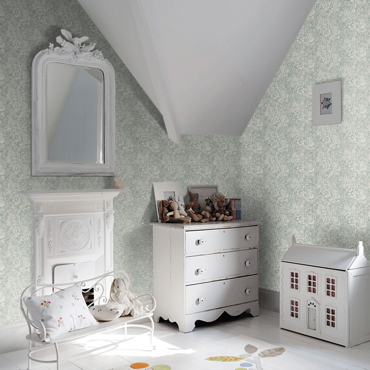Marigold Wallpaper - Soft Teal - 217396 - Morris Wallpaper WD - Premier Wallcovering