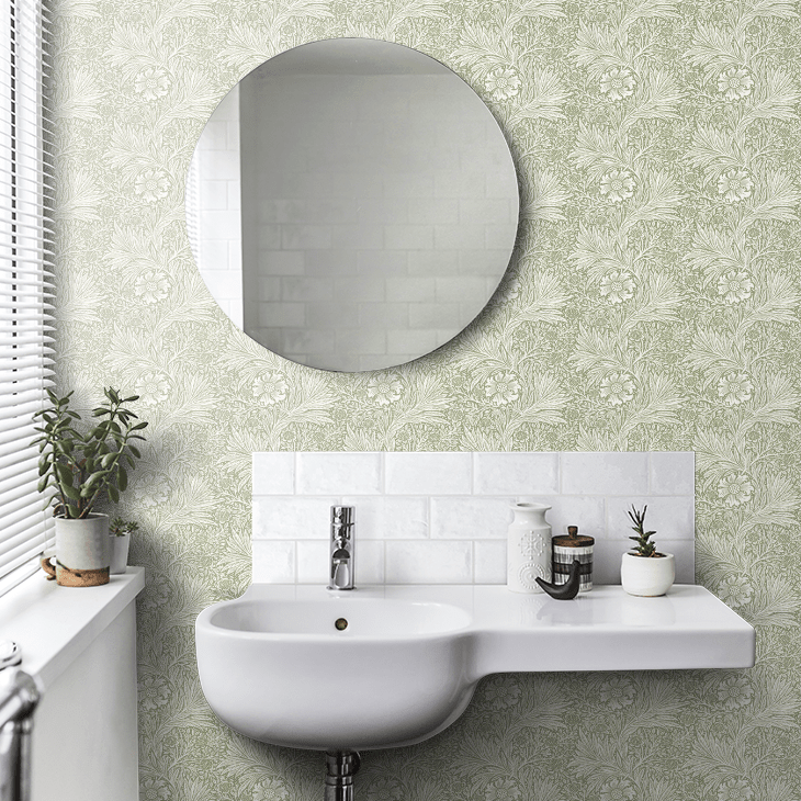 Marigold Wallpaper - Thyme - 217397 - Morris Wallpaper WD - Premier Wallcovering