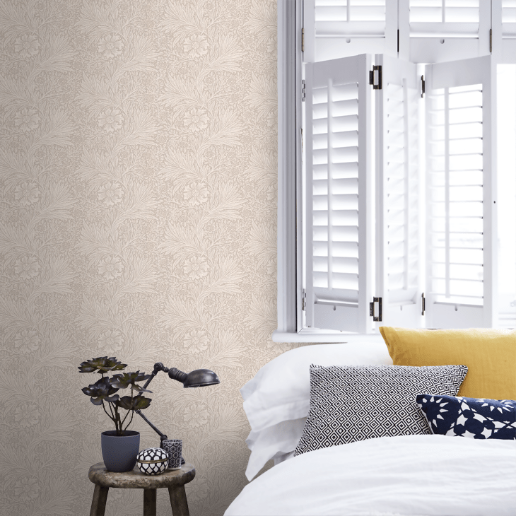 Marigold Wallpaper - Pewter - 217394 - Morris Wallpaper WD - Premier Wallcovering