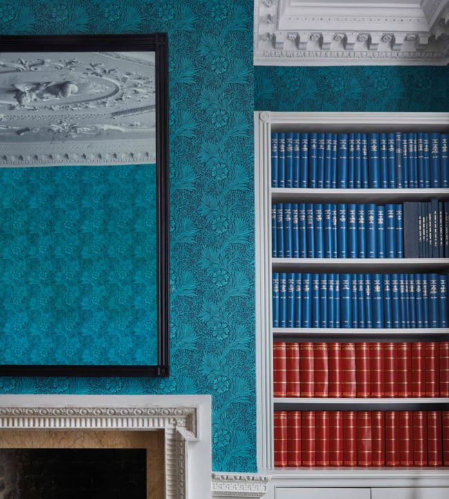 Marigold Wallpaper - Navy - 216954 - Morris & Co - Premier Wallcovering