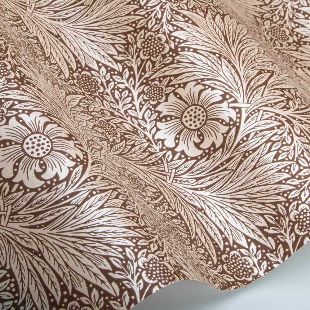 Marigold Wallpaper - Chocolate - 217398 - Morris Wallpaper WD - Premier Wallcovering