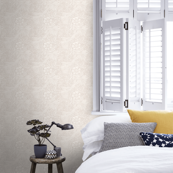 Marigold Wallpaper - Silver - 217395 - Morris Wallpaper WD - Premier Wallcovering