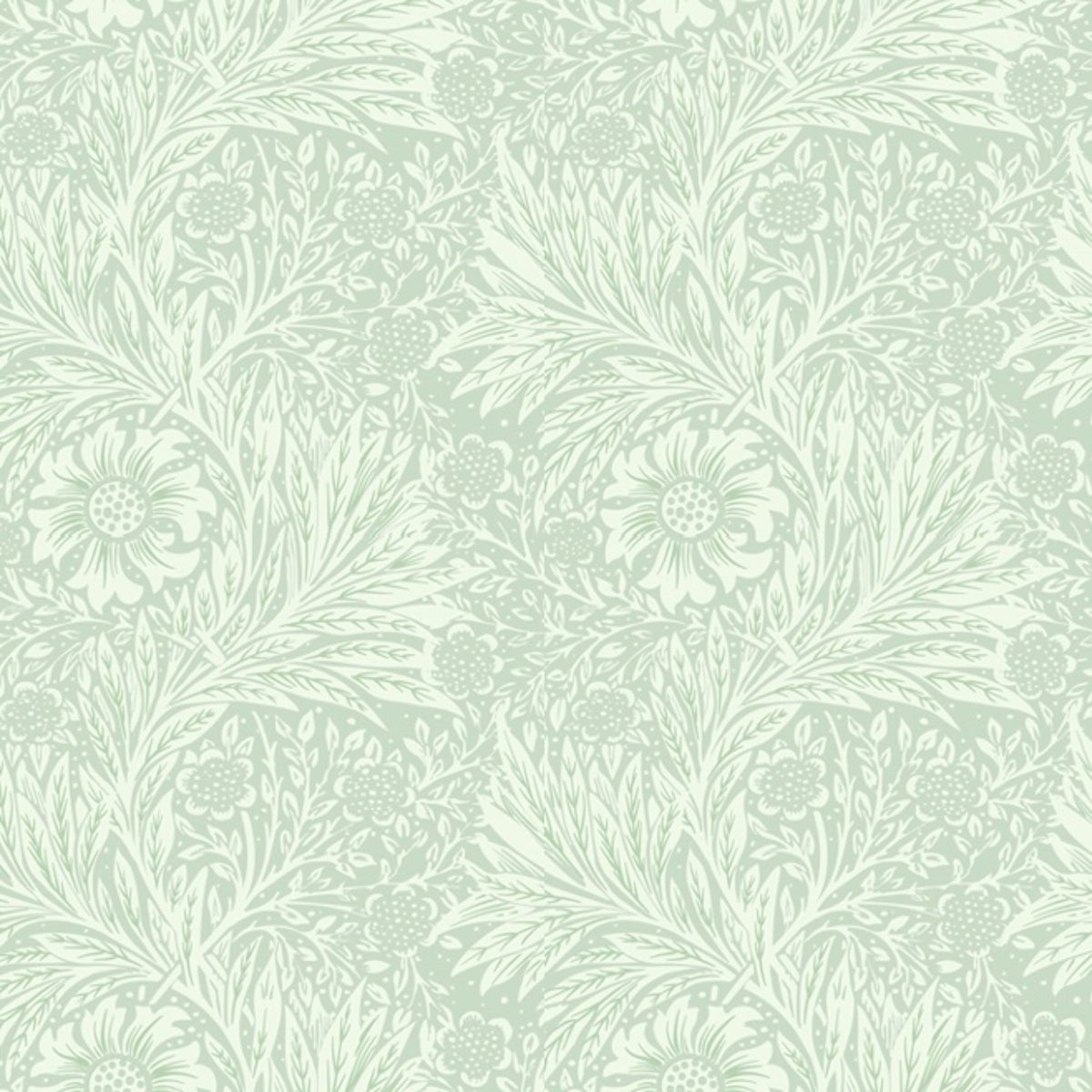 Morris Collections - 1069 - Marigold Wallpaper - Pale Green - Premier Wallcovering