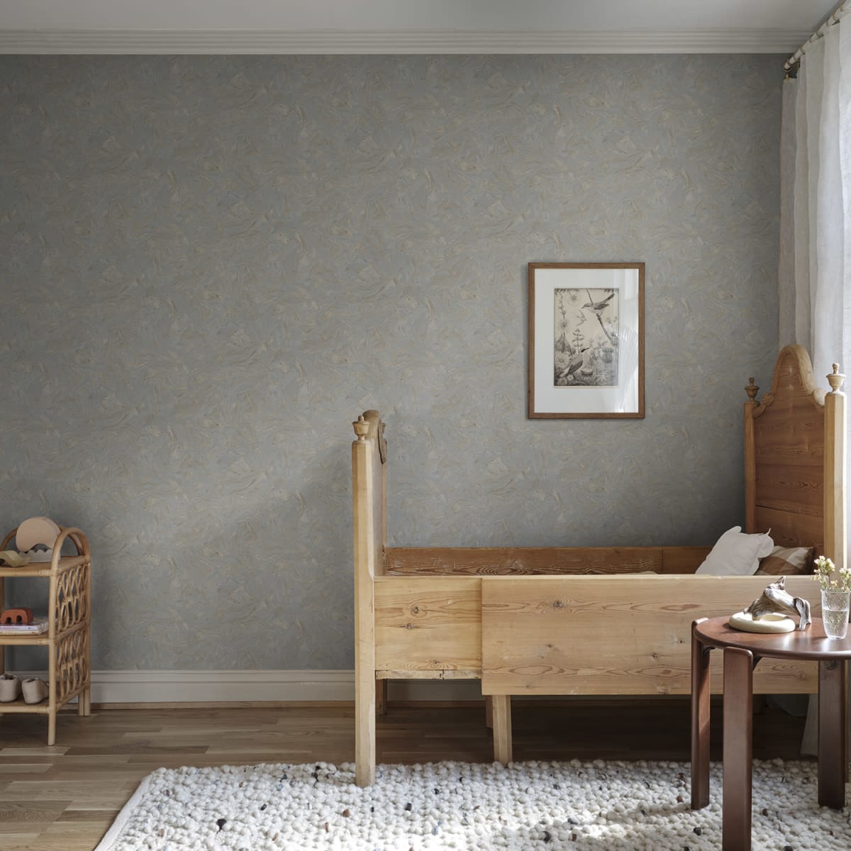 Marion Wallpaper - Misty Blue - Sandberg - S10333 - Premier Wallcovering