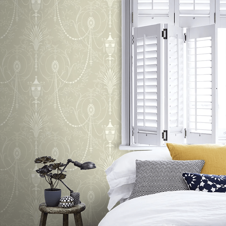 Marlborough Wallpaper - Paris Grey - Little Greene - 0273MAPARIS - Premier Wallcovering