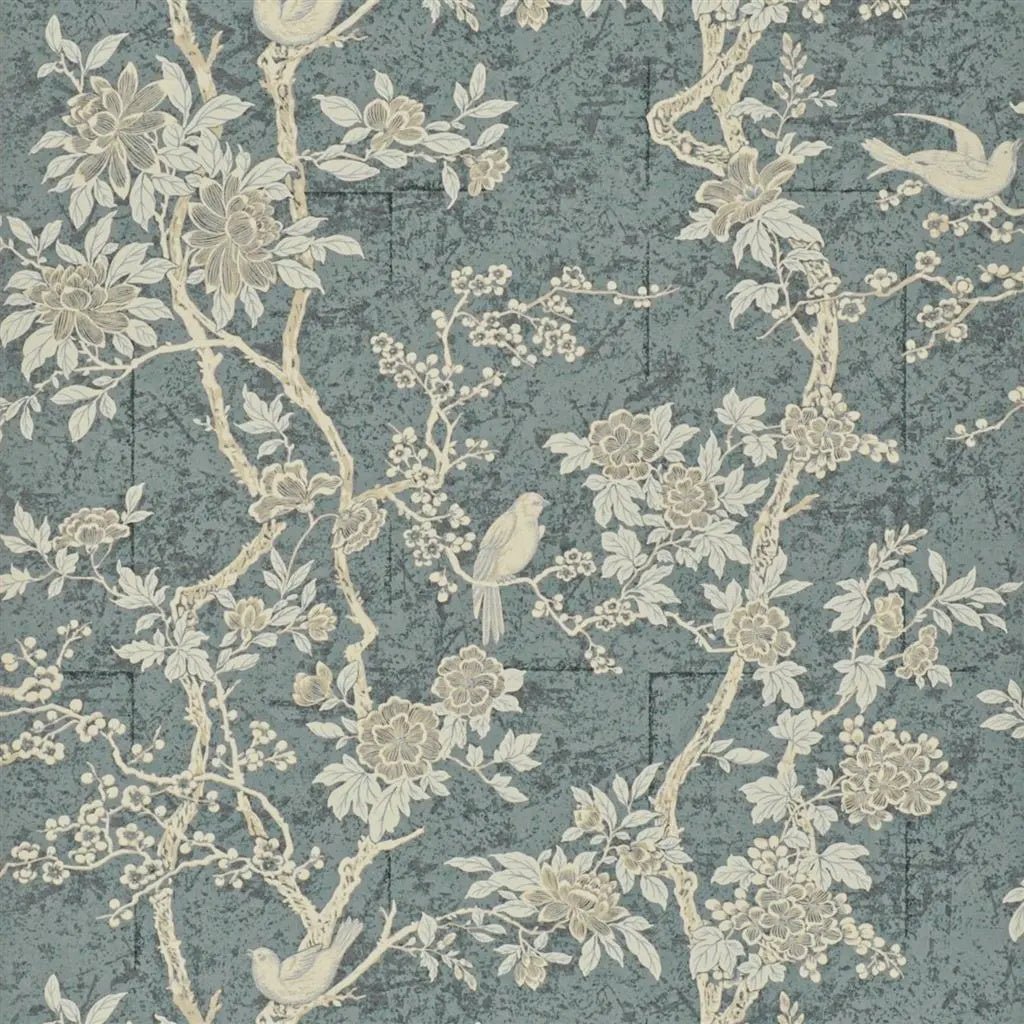 Marlowe Floral Wallpaper - Slate - Ralph Lauren - PRL048/10 - Premier Wallcovering