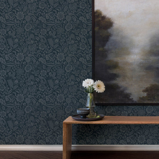 Marta Wallpaper - Navy - A Street Prints - FD27360 - Premier Wallcovering