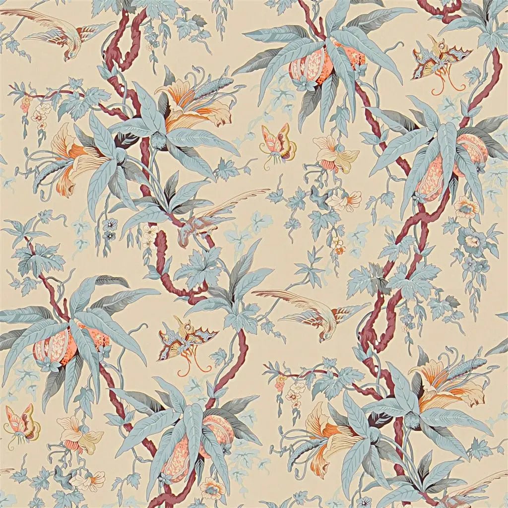 Mary Day Botanical Wallpaper - Tea - Ralph Lauren - PRL5023/02 - Premier Wallcovering