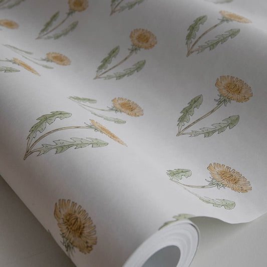 Maskrosen Wallpaper - Spring Green - Sandberg - S10137 - Premier Wallcovering