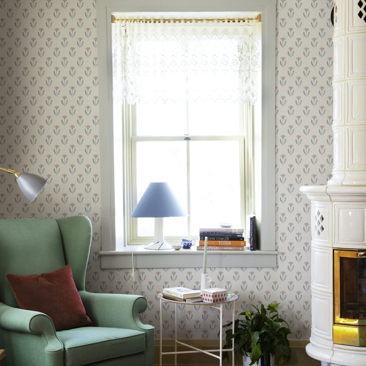 Maskrosen Wallpaper - Pink - Sandberg - S10139 - Premier Wallcovering