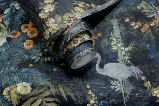 Masoala Wallpaper - Navy - Holden Décor - 91440 - Premier Wallcovering