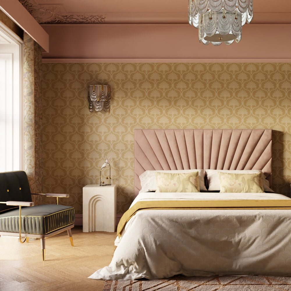 Massena Palace Wallpaper - Gold and Vintage Cream - LAN100166 - Lucie Annabel - Premier Wallcovering