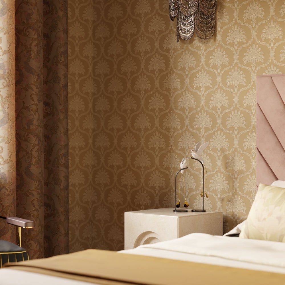 Massena Palace Wallpaper - Gold and Vintage Cream - LAN100166 - Lucie Annabel - Premier Wallcovering
