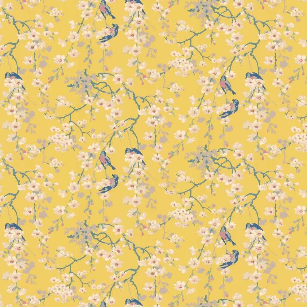 Massingberd Blossom Wallpaper - Yellow - Little Greene - 0260MAYELLO - Premier Wallcovering