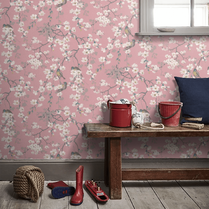 Massingberd Blossom Wallpaper - Oriental - Little Greene - 0260MAORIEN - Premier Wallcovering