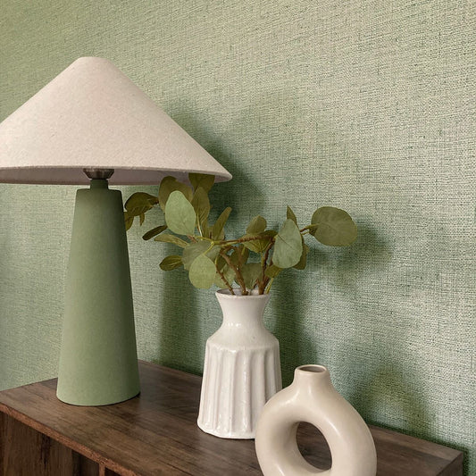 Maya Texture Vinyl Wallpaper - Sage Green - Belgravia - 1729 - Premier Wallcovering