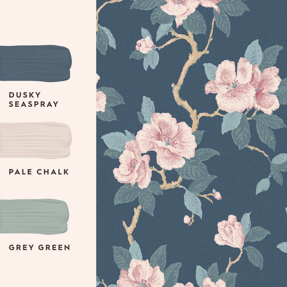Maya Wallpaper - Dusky Seaspray - Laura Ashley - 130095 - Premier Wallcovering