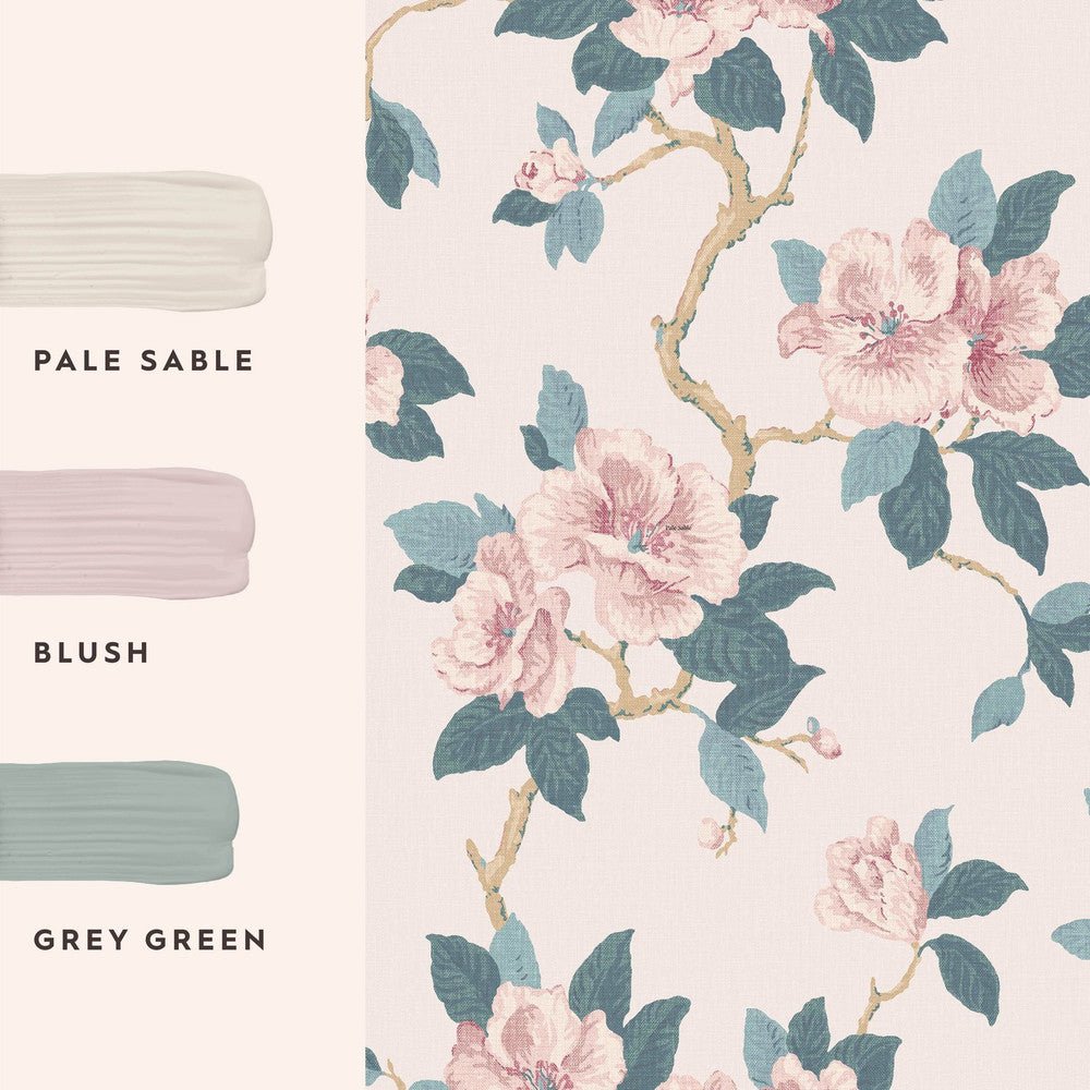 Maya Wallpaper - Linen - Laura Ashley - 130096 - Premier Wallcovering