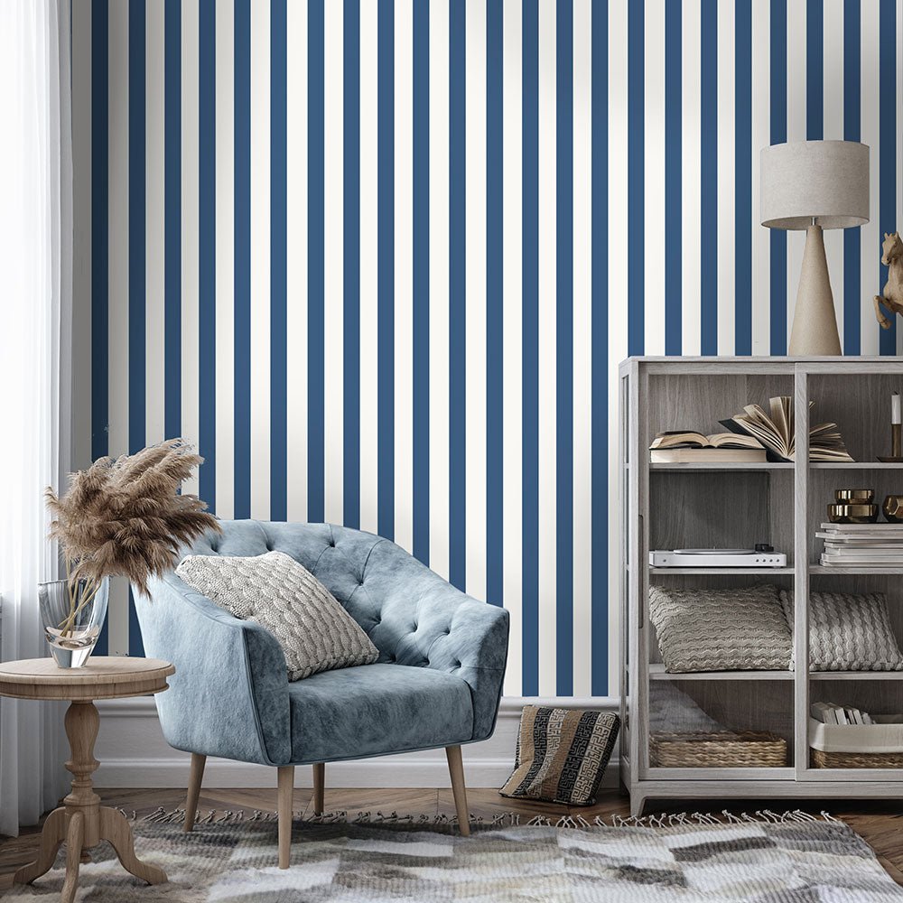 Mayfair Wallpaper - Royal Blue - Timothy Wilman - TW2458 - Premier Wallcovering