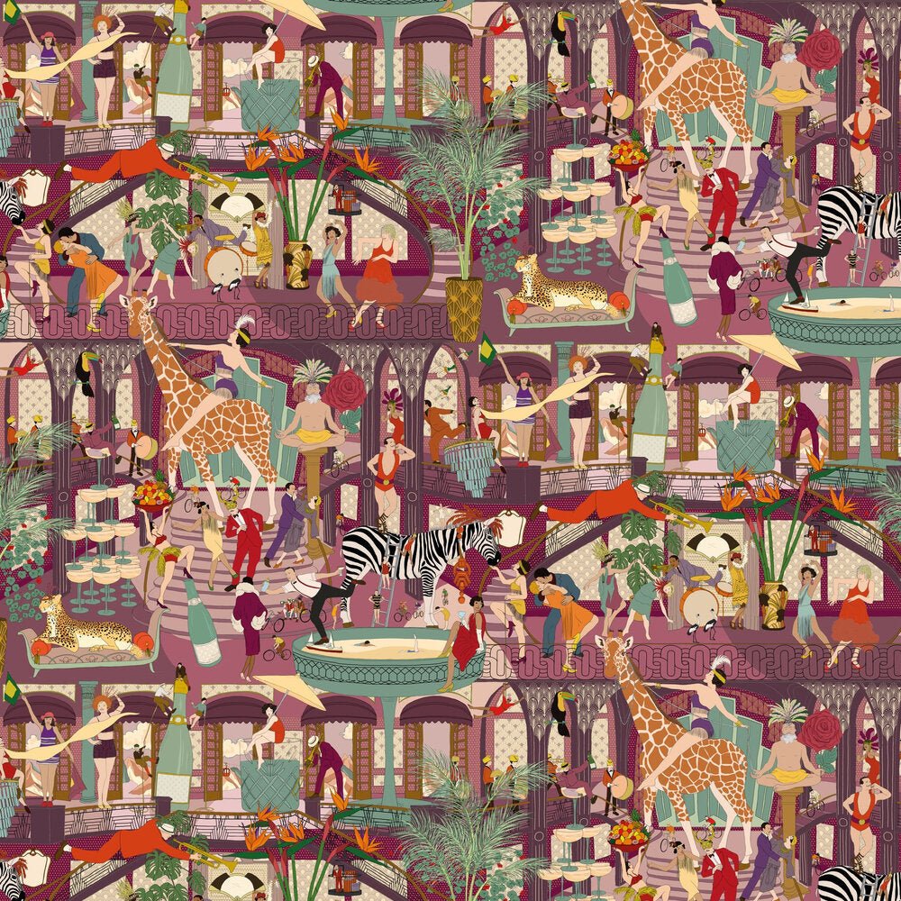 Mayhem Mansion Wallpaper - Grape - Brand McKenzie - BMGI006/06B - Premier Wallcovering