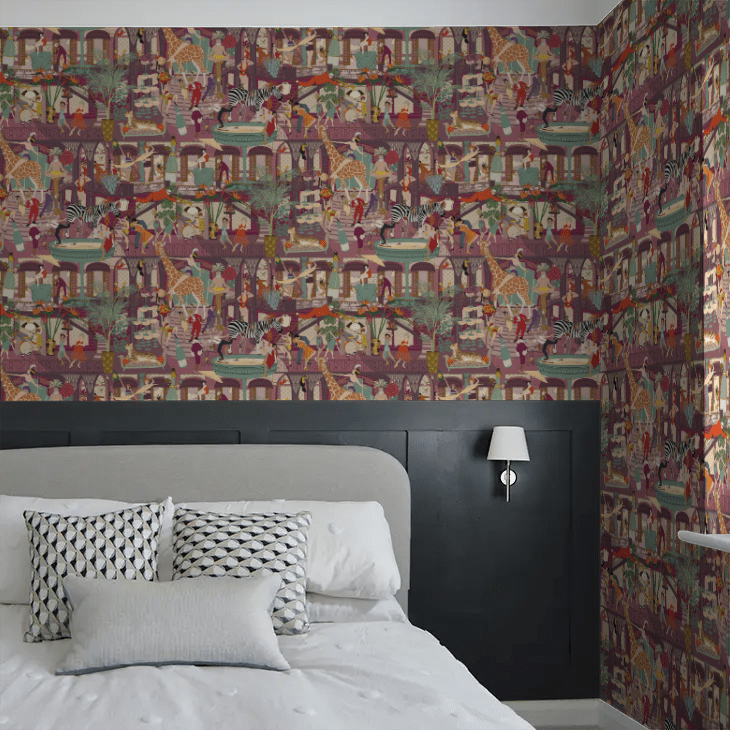 Mayhem Mansion Wallpaper - Grape - Brand McKenzie - BMGI006/06B - Premier Wallcovering