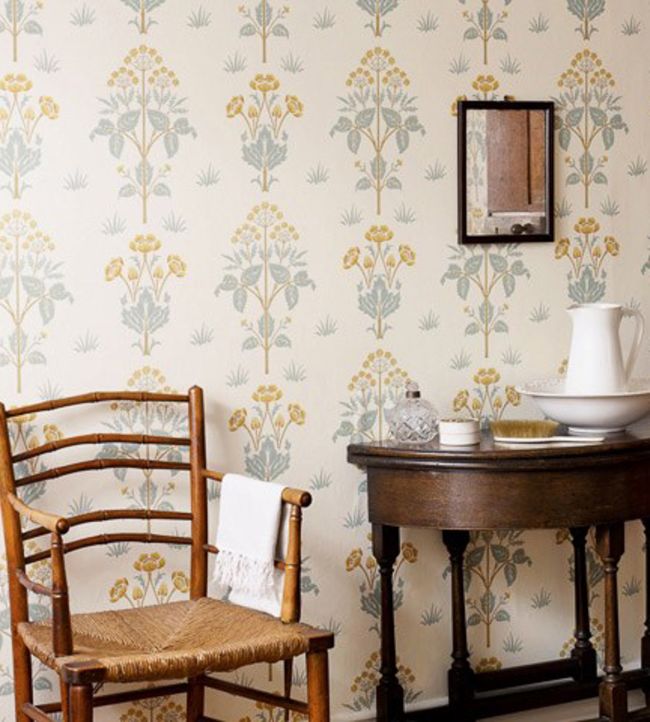 Meadow Sweet Wallpaper - Gold/Slate - 210349 - Morris & Co - Premier Wallcovering