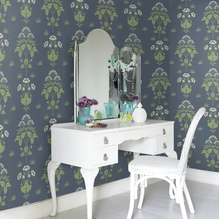 Meadow Sweet Wallpaper - Aegean Blue - 217382 - Morris Wallpaper WD - Premier Wallcovering