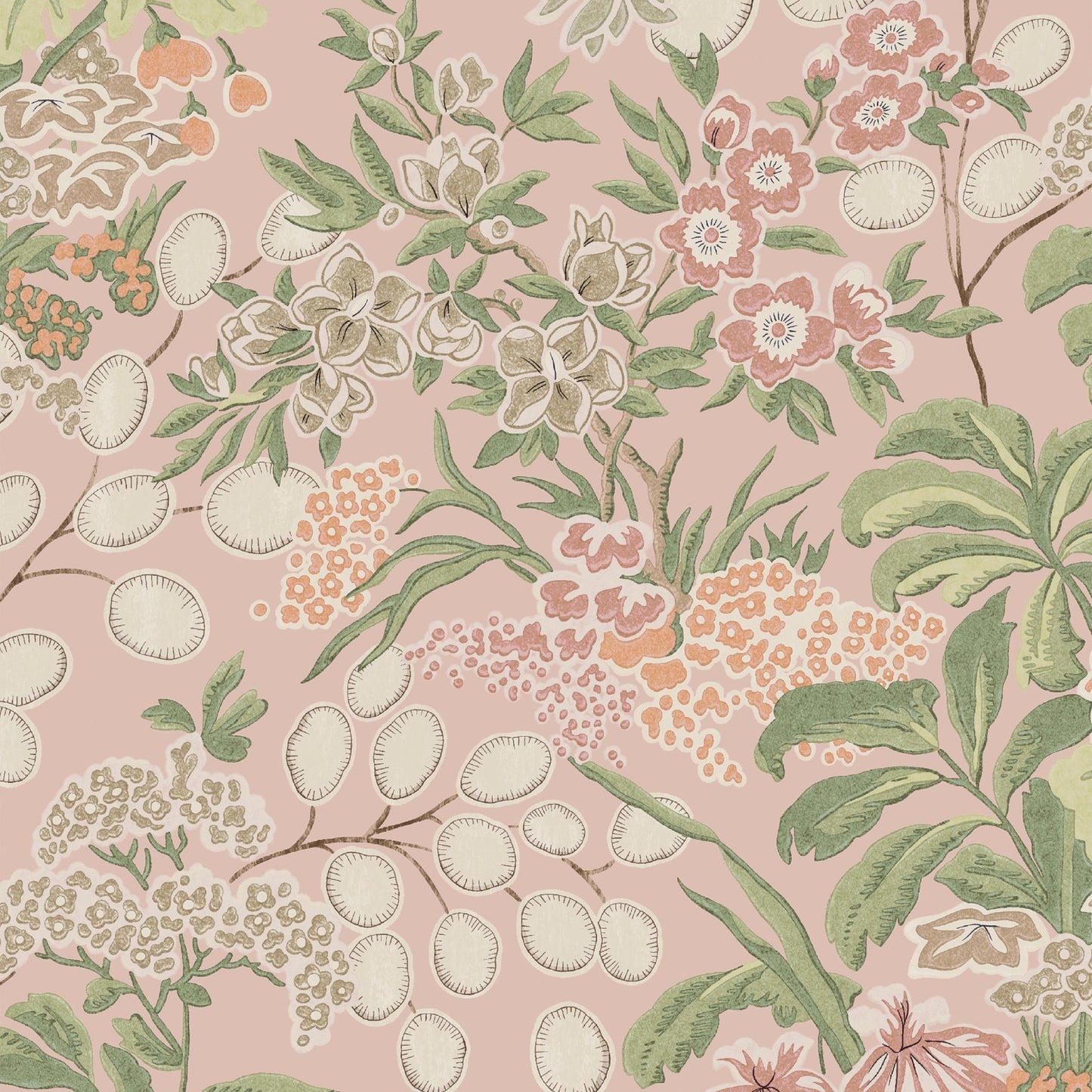 Meadow Wallpaper - Blush - Thibaut - T42036 - Premier Wallcovering