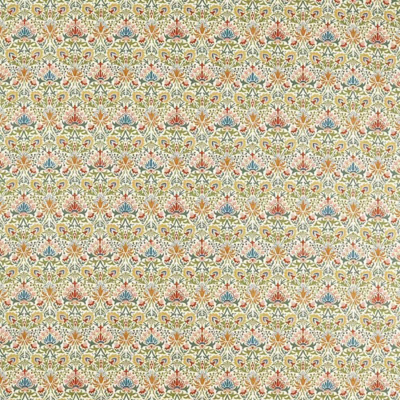 Meda Iris Fabric - Forest/Russet - Morris & Co - 227367 - Premier Wallcovering