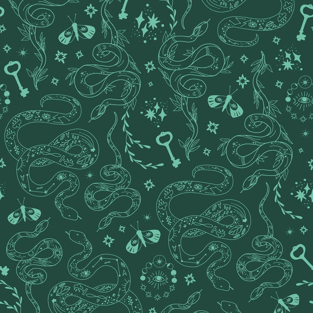 Medusa Wallpaper - Green Ink & Colourfornia - Lust Home - LH900471 - Premier Wallcovering