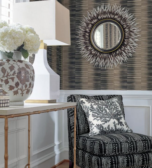 Mekong Stripe Wallpaper - Pink & Coral - Thibaut - T10087 - Premier Wallcovering