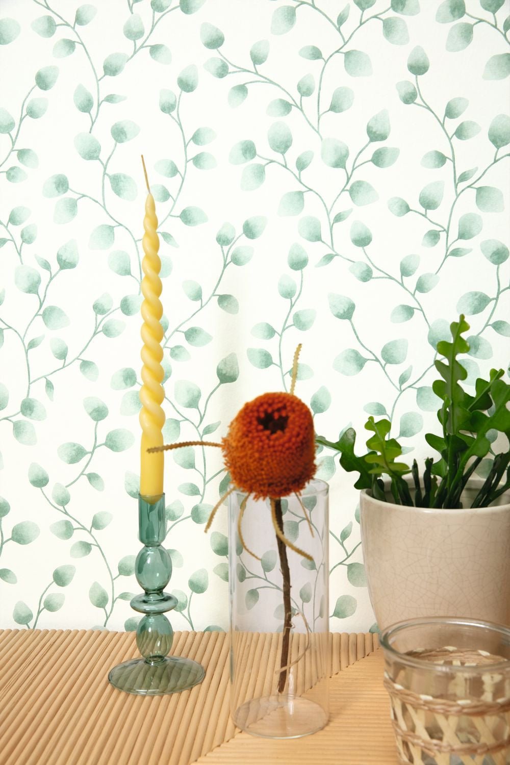 Melbourne Wallpaper - Vert Mousse - Caselio - 103867002 - Premier Wallcovering