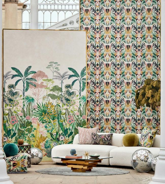 Melora Wallpaper - Positano/Succulent/ Gold - HTEW112760 - Harlequin - Premier Wallcovering