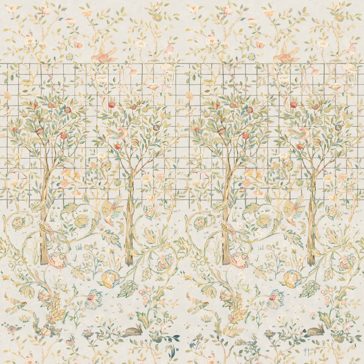 Morris Collections - 1054 - Melsetter Wide Width Wallpaper - Panel - Stone - Premier Wallcovering